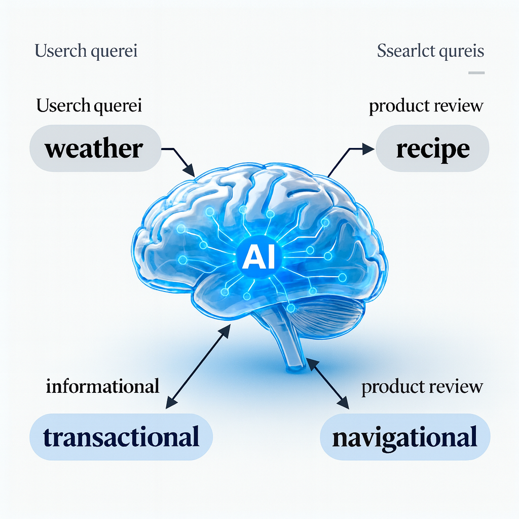 AI understanding and categorizing keyword search intent